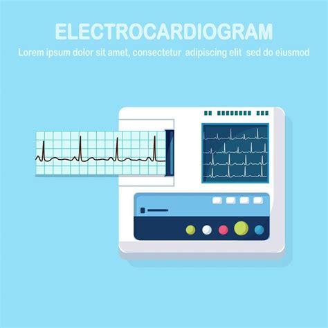 ECG machine. Electrocardiogram monitor for diagnosis human heart with ...