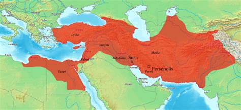 Map of Persian Empire at the time the Book of Esther supposely took ...