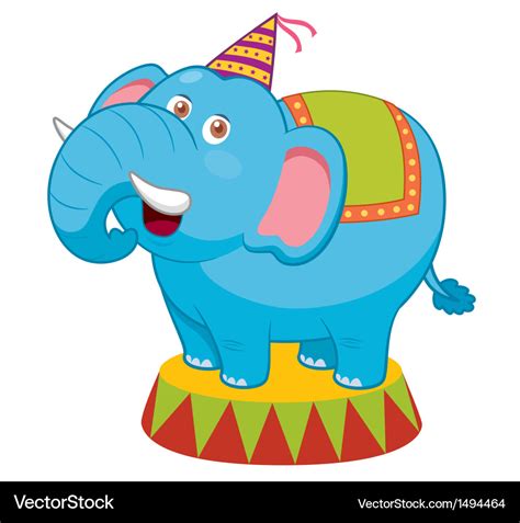 Elephant circus Royalty Free Vector Image - VectorStock