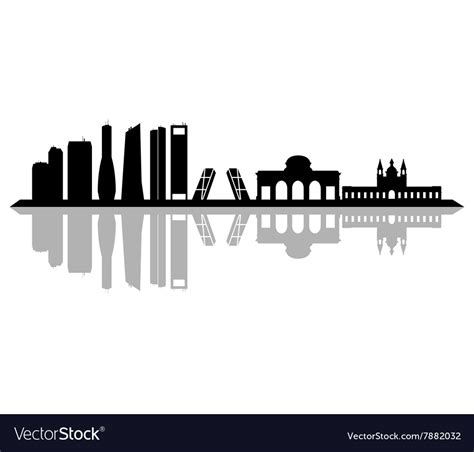 Madrid skyline Royalty Free Vector Image - VectorStock