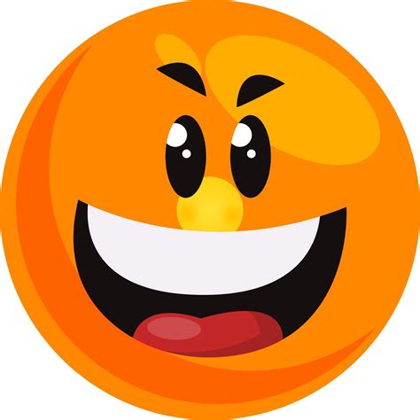 Evil laugh emoji, illustration, vector on white background 12269134 ...