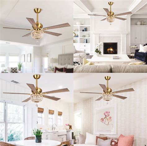 Modern Ceiling Fan Chandelier Ceiling Fans With Lights and - Etsy