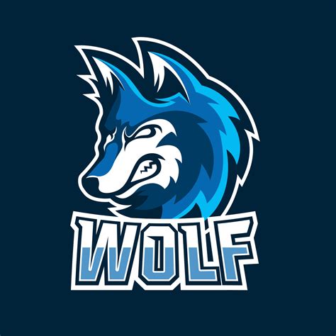 Wolf esport gaming mascot logo template 2815731 Vector Art at Vecteezy