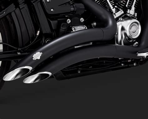 Vance & Hines Big Radius 2 into 2 Exhaust BLACK - Harley Davidson 2018 ...