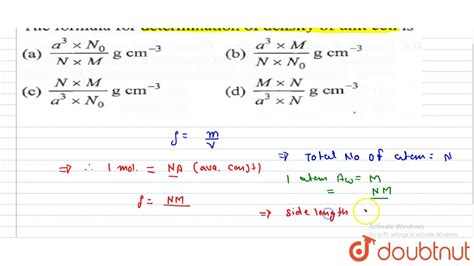 Density formula units - BramdyMehek