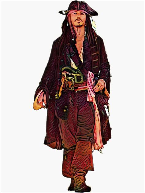 "Jack Sparrow " Sticker for Sale by EsmaHatun | Redbubble