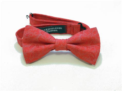 Red Bow Tie, Red Bowtie, Mens Bow Tie, Mens Bowtie, Floral, Red Pink ...