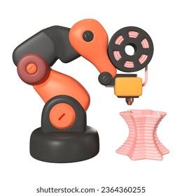 This Robot Arm 3d Printer 3d Stock Illustration 2364360255 | Shutterstock