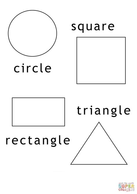 Basic Geometric Shapes coloring page | Free Printable Coloring Pages