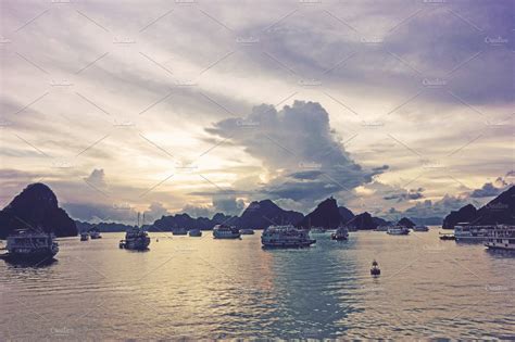 Ha Long Bay Sunset | Nature Stock Photos ~ Creative Market