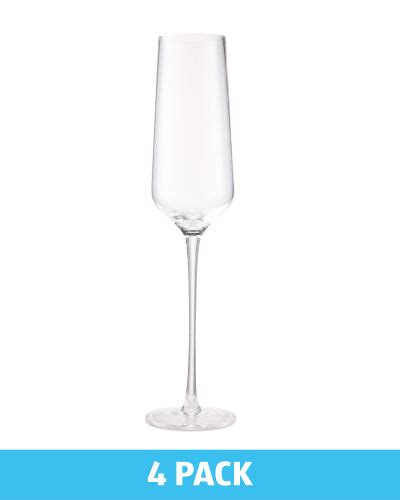 4 Pack Champagne Glasses - ALDI UK