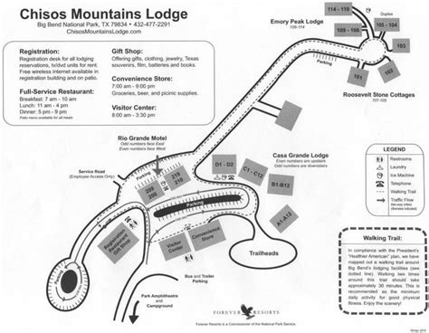 Chisos Mountains Lodge Map