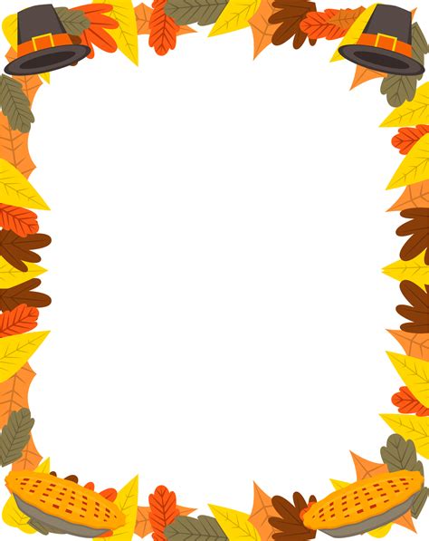 6 Best Images of Free Printable Thanksgiving Borders - Thanksgiving ...