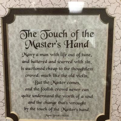 Touch of the Master's Hand Framed Violin Art Poem Miniature ...