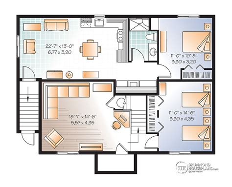 House plans with basement apartment - Drummond Plans