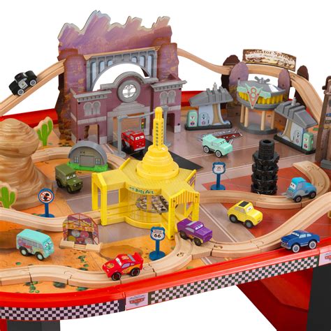 KidKraft Disney Cars Radiator Springs Race Track Set and Table, Ages 3 ...