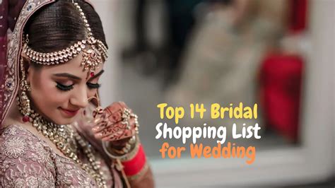 Top 14 Bridal Shopping List for Wedding