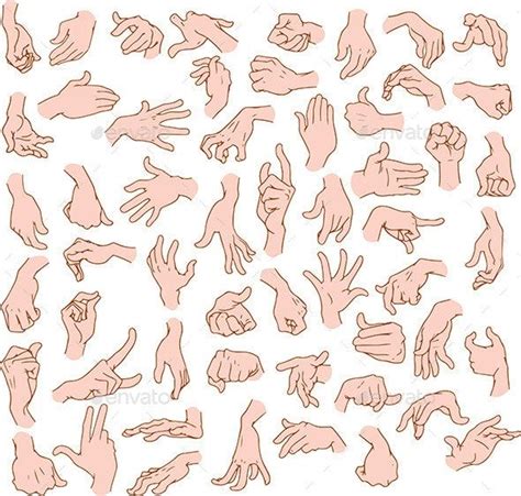 Man Hands Pack - Vector Illustrations of Man Hands in Various Gestures