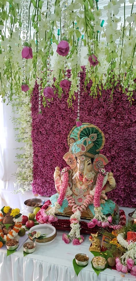 The Best Ganpati Decoration Ideas With Flowers 2022 - Decor