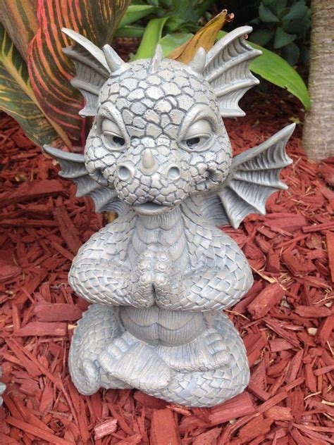 Playful Dragon Statue 26cm Yoga Dragon Ornament Polyresin Home & Garden ...