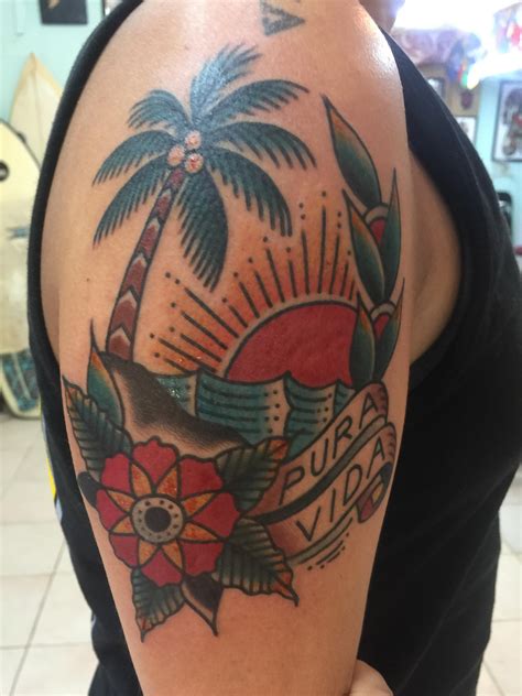 Pura Vida done by Kawika Montoya @ Good Life Tattoo in Santa Teresa ...