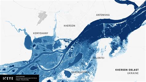 Full Scale of Flooding in Ukraine's Kherson Oblast Captured by ICEYE ...