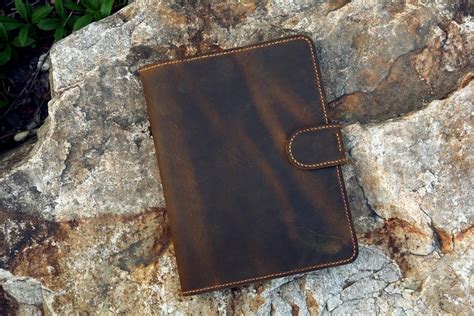 Vintage Distressed Leather iPad Stand Cover for 2024 iPad Pro Air 11 13 ...