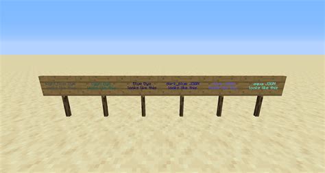 minecraft java edition - What hex colors are produced by dyeing signs ...