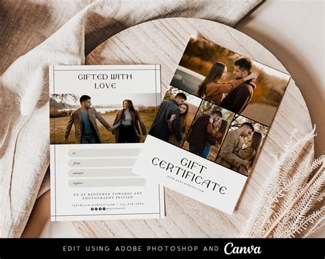 Photography Gift Certificate Template GIC030 - Etsy