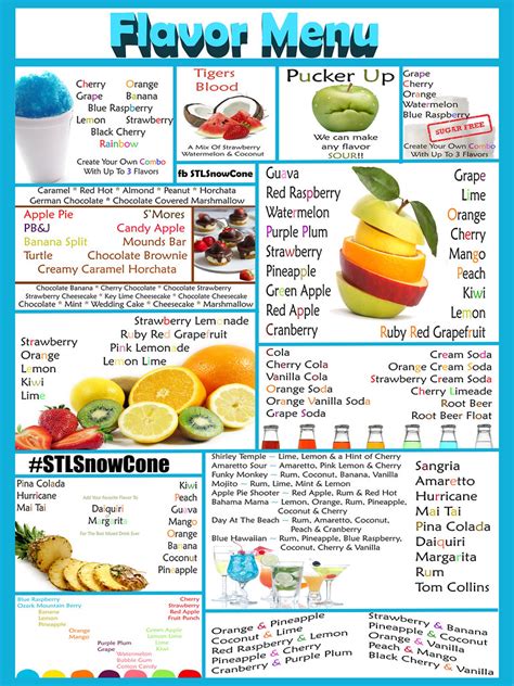 snow cone flavor combinations