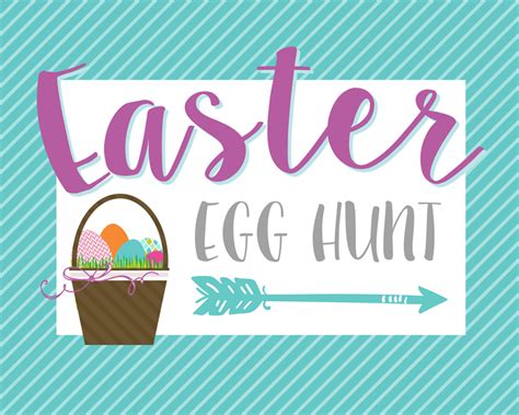 Egg Hunt Printable Signs - Lil' Luna