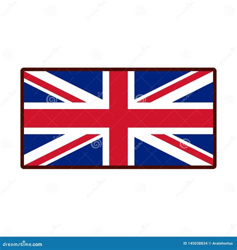 Cartoon UK Flag Emoji Icon Isolated Stock Vector - Illustration of cute ...