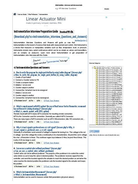 47 Instrumentation Interview Questions and Answers | PDF ...