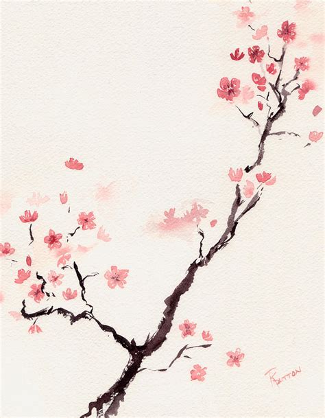 Cherry Blossoms Painting Images & Pictures - Becuo