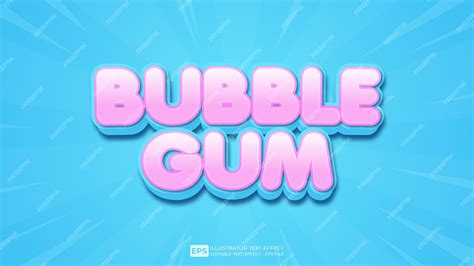 Premium Vector Bubble Gum 3d Editable Text Effect Font