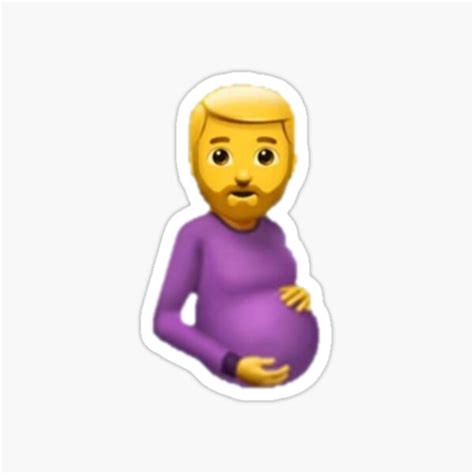 "Pregnant man emoji" Sticker for Sale by blackopalmik | Redbubble