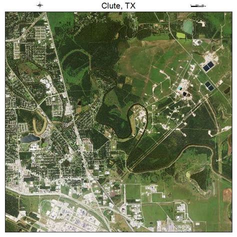 Aerial Photography Map of Clute, TX Texas