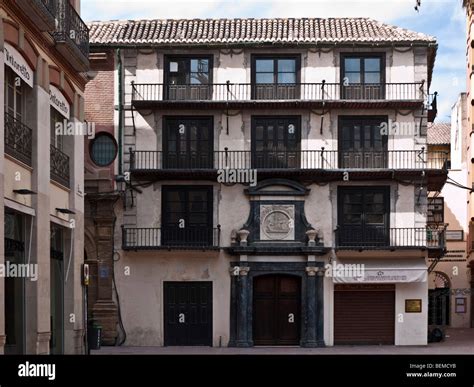 Old spanish building in the 16th century square of the Plaza de la ...