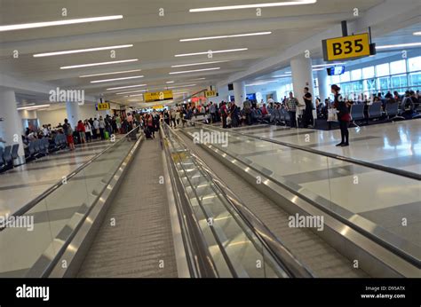 Departures at Terminal 4 of JFK airport, New York Stock Photo - Alamy