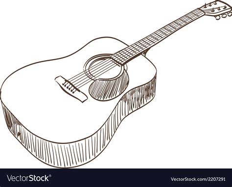 Acoustic guitar Royalty Free Vector Image - VectorStock