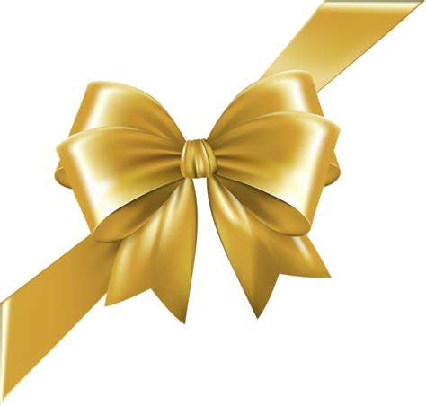 Corner Bow with Ribbon Gold Transparent Image | Gallery Yopriceville ...