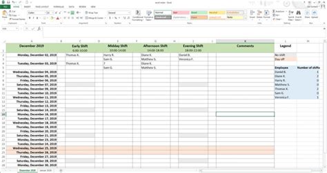 Creating a work schedule with Excel | Step-by-step guide - IONOS