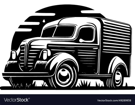 Vintage truck - high quality logo ideal Royalty Free Vector