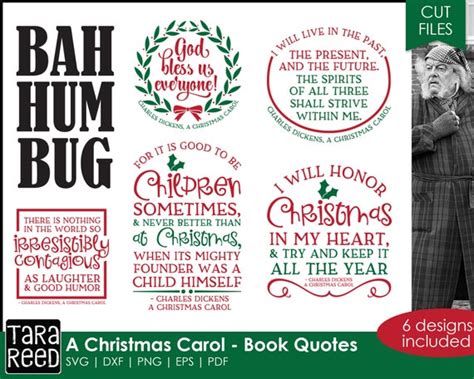 A Christmas Carol Quotes Christmas SVG and Cut Files for - Etsy Finland