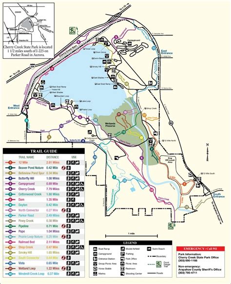 Cherry Creek State Park map - Ontheworldmap.com