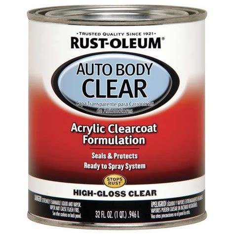 Rust-Oleum Auto Body Paint, Clear Coat, 1 Qt. 253522 | Zoro