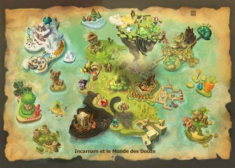 Image - World of Twelve Dofus map stylized with Incarnam.jpg | Krosmoz ...