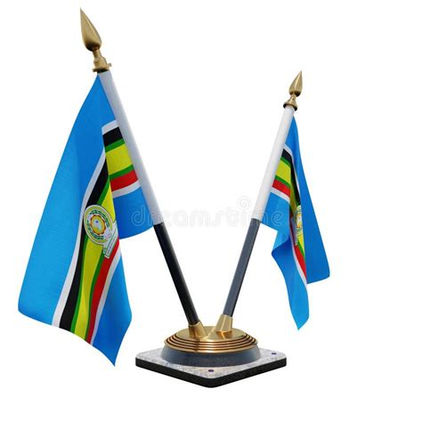 East African Community 3D Flag Stock Illustration - Illustration of ...