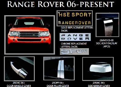 Range Rover Accessories, Range Rover Chrome Letters, Range Rover ...