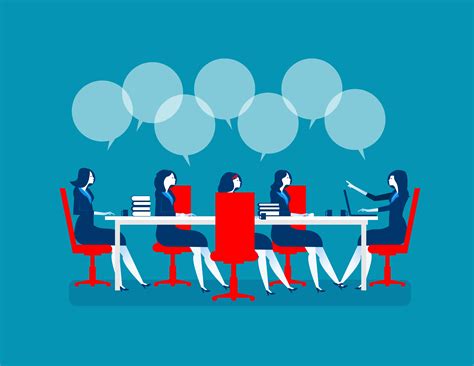 Business Women Meeting For Marketing Deals 830255 Vector Art At Vecteezy